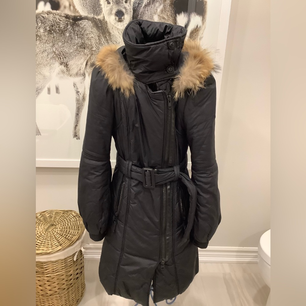 Mackage coat with detachable fur hood. XS